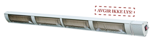 Max Power Pro 4x800W terrassevarmer – Avgir ikke lys!