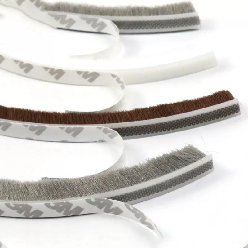 5M / 10M selvklebende børstelister for tetting av skyvedører og vinduer