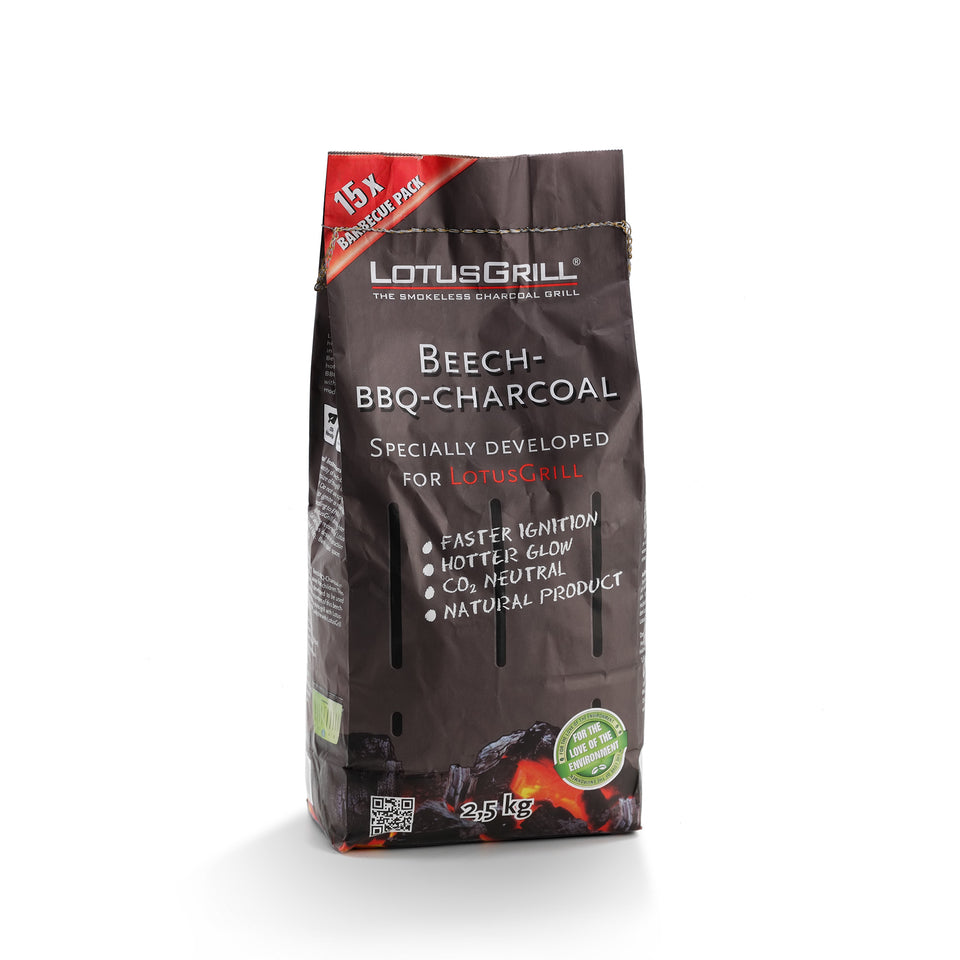 LotusGrill natural beechwood Charcoal 2.5 kg  in bag